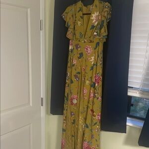 ASOS Mustard Floral Dress